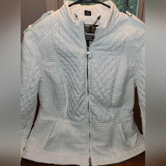 Barbour International Folco Extractor Quilted Jacket White 14 Bikercore - Picture 3 of 13